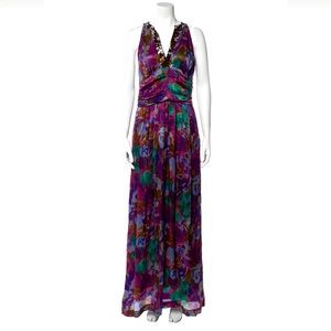 Etro silk floral sequin gown